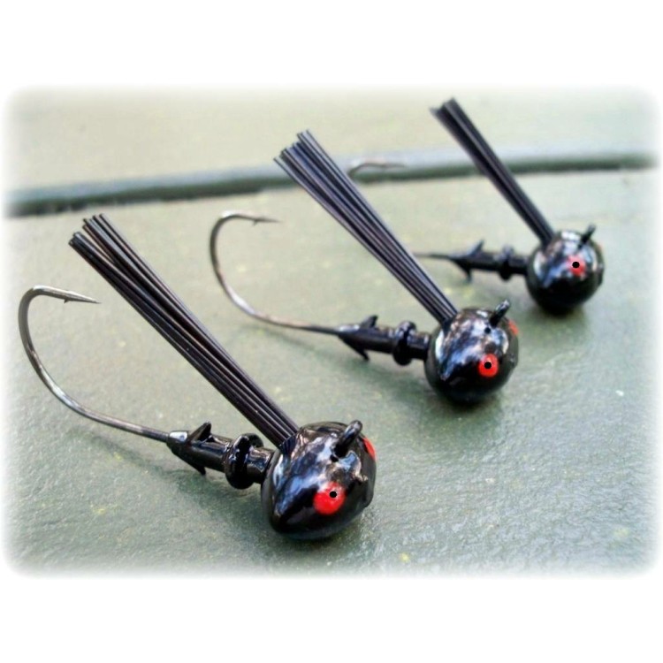"Rapture Series" Football Jig Head - Black Unskirted (1 jig per pack) "Rapture Series" Football Jig Head - Black Unskirted (1 jig per pack)
