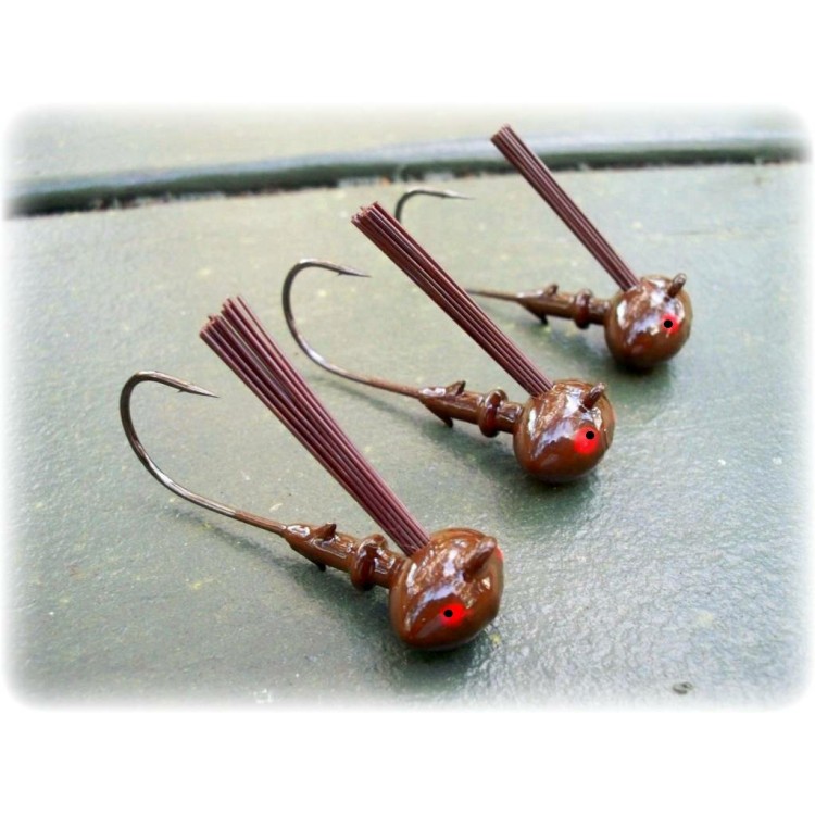 "Rapture Series" Football Jig Head - Brown -Unskirted (1 jig per pack)