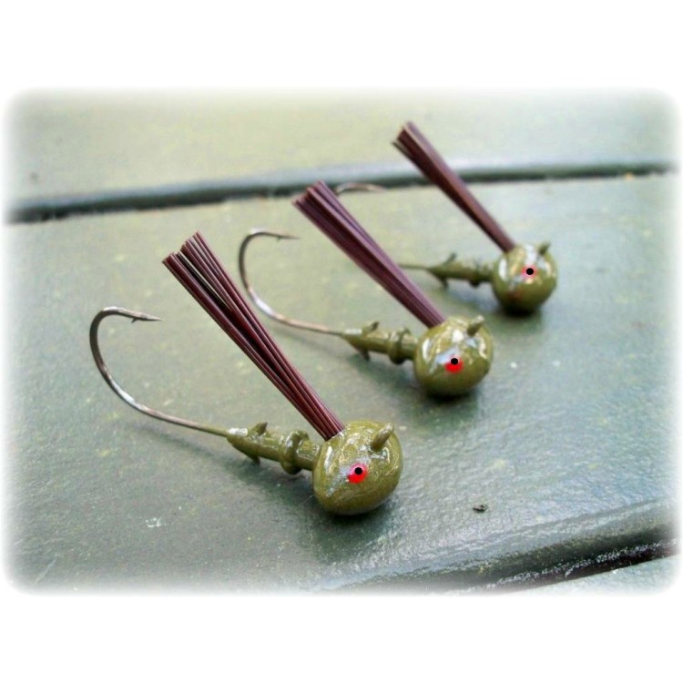 "Rapture Series" Football Jig Head - Watermelon Unskirted (1 jig per pack)