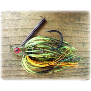 "Cut 'n Edge" Swim Jig - Yellow Perch "Cut 'n Edge" Swim Jig - Yellow Perch